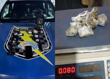 Suspeito tenta despistar a PM em lanchonete, mas Força Tática encontra drogas escondidas