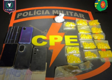 Casal do tráfico é flagrado com mais de 370 comprimidos de ecstasy pela CPE