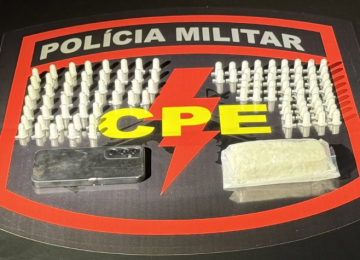 CPE prende suspeito com grande quantidade de cocaína após perseguição em Rio Verde