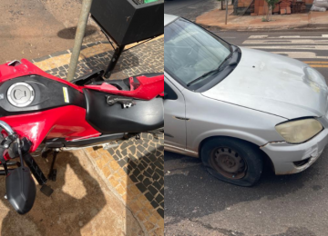 Motorista joga carro contra motociclista após desentendimento e é preso na Vila Borges, em Rio Verde