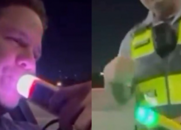 Motorista grava vídeo durante blitz para provar que não está bêbado e é multado por uso de celular