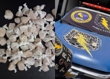 PM prende três pessoas por tráfico e apreende mais de 60 porções de crack