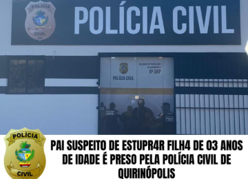 Homem suspeito de abusar sexualmente da filha de 3 anos é preso pela Polícia Civil