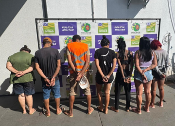 Ação rápida da PM resulta na condução de oito envolvidos após furto em loja de Rio Verde