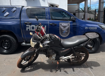 ROMU recupera moto furtada e localiza suspeito que confessou dois crimes em Rio Verde