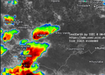 Sudoeste de Goiás tem possibilidade de chuva forte e granizo nesta quarta (14)
