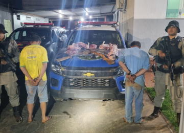 Homens são presos por abater bovino e tirar carne do animal em Rio Verde