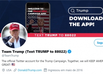 Twitter bloqueia conta da campanha de Trump por desinformação sobre Covid-19