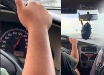 Vídeo flagra capotamento a 140 km/h sob chuva na BR-376, no norte do Paraná