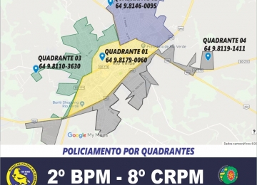 PM fará policiamento por quadrantes em Rio Verde