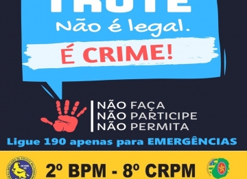 PM alerta população a respeito de trotes