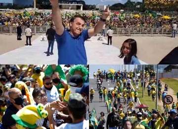 Bolsonaro apoia manifestação antidemocrática com agressões à imprensa