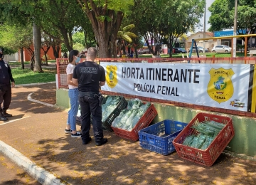 Polícia Penal entrega mais de 200 kits de hortaliças à população rio-verdense