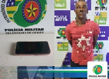 Equipe do Tático prende homem em flagrante e recupera celular roubado 