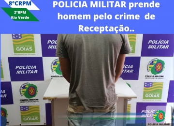 Homem é flagrado pela Polícia Militar pelo crime de receptação