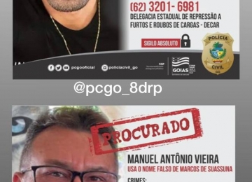 Polícia Civil divulga fotos de procurados em Goiás