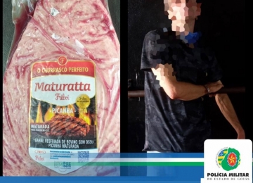 Homem é preso por furto de carne pela 2ª vez em menos de uma semana 