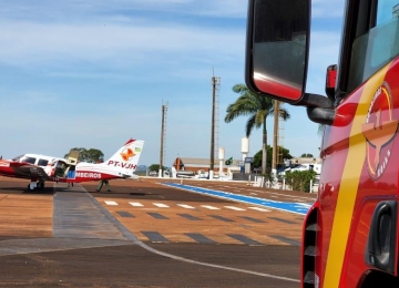 Bombeiros de Rio Verde realizam transporte aéreo de criança com 14 meses de vida