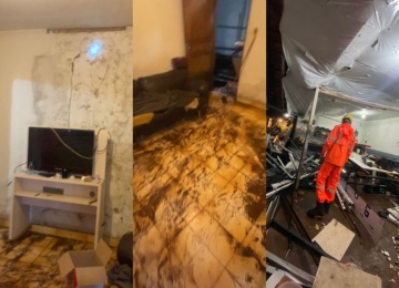 Forte chuva causa desabamento e alaga três residências em Rio Verde