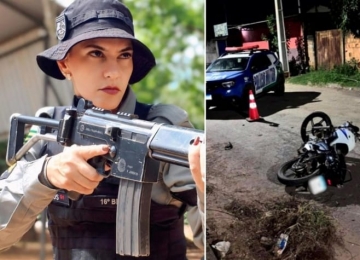 Policial militar é atropelada durante abordagem e segue internada em estado grave