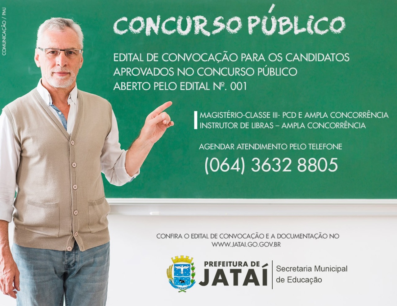 Jataí convoca aprovados no Concurso Público aberto pelo Edital nº. 001