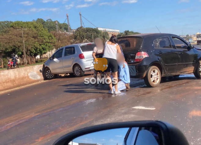 Acidente envolve dois veículos na BR-452 próximo ao trevo em Rio Verde