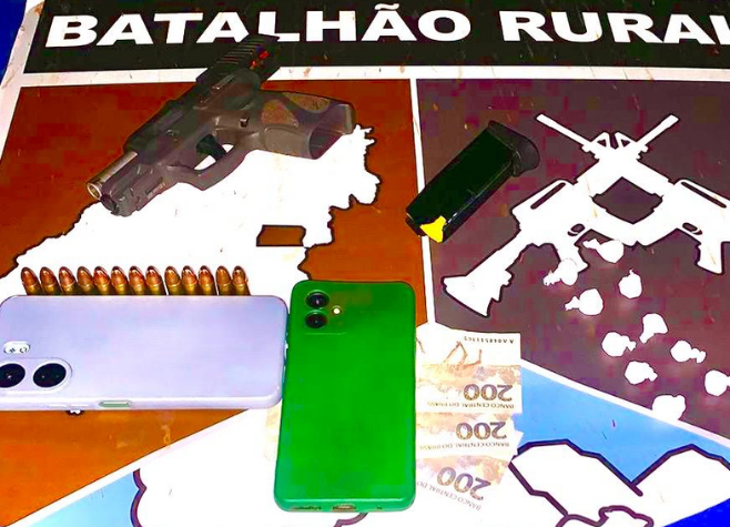 Batalhão Rural prende dupla por furtar arma e tentar aplicar golpe na zona rural de Rio Verde