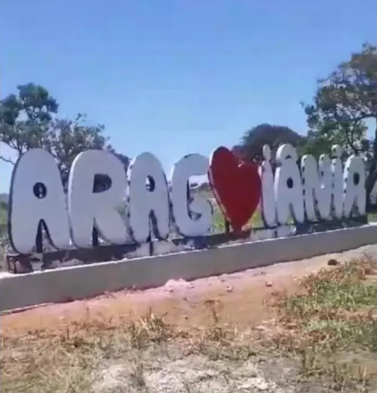 Placa de boas vindas de Aragoiânia vira meme na internet de tão 'feia' e prefeitura se manifesta