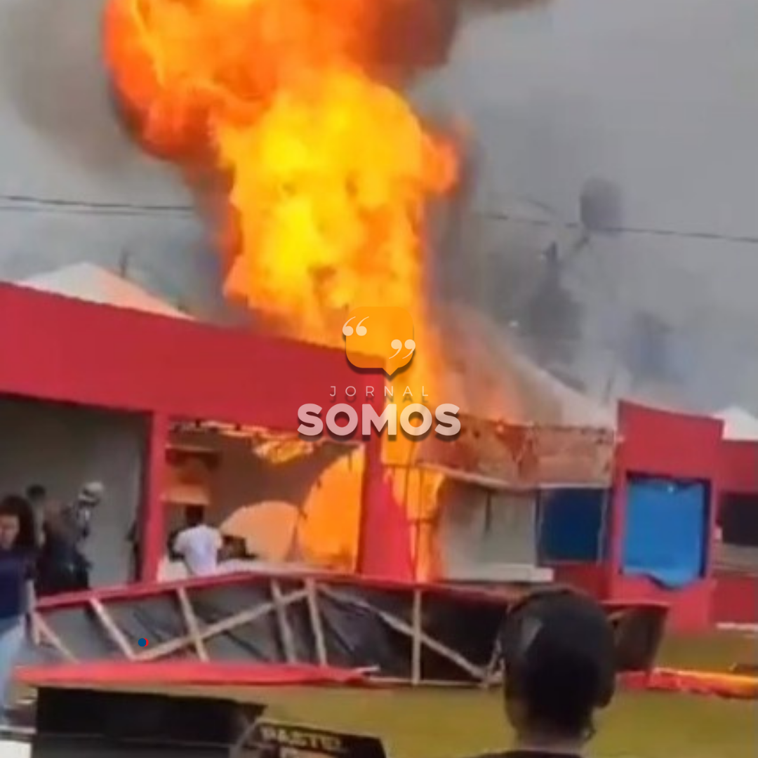 Incêndio em barraca de alimentos no Parque de Exposições de Jataí-GO