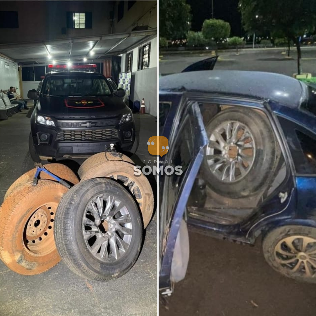 CPE prende duas pessoas por furto de pneus estepes em shopping de Rio Verde 