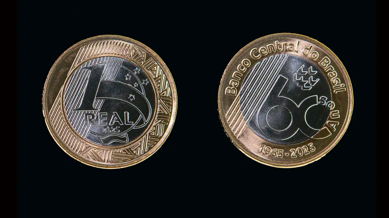 Moeda comemorativa de R$ 1 pelos 60 anos do Banco Central já está em circulação