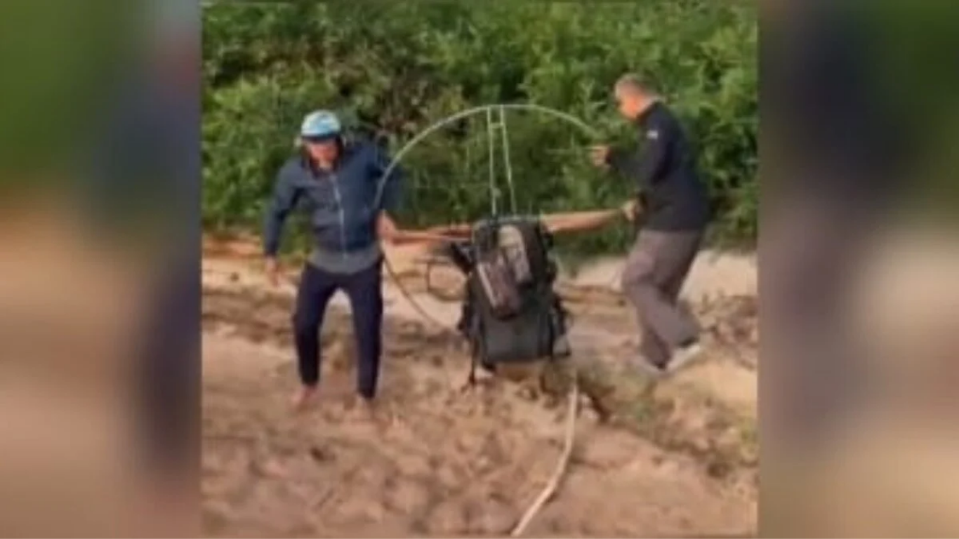 Bombeiro de folga salva piloto de parapente que caiu em mata às margens do Rio Araguaia