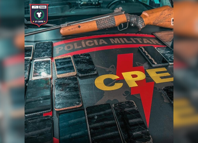 Homem é preso com arma de fogo e 20 celulares roubados no Conjunto Valdeci Pires, em Rio Verde