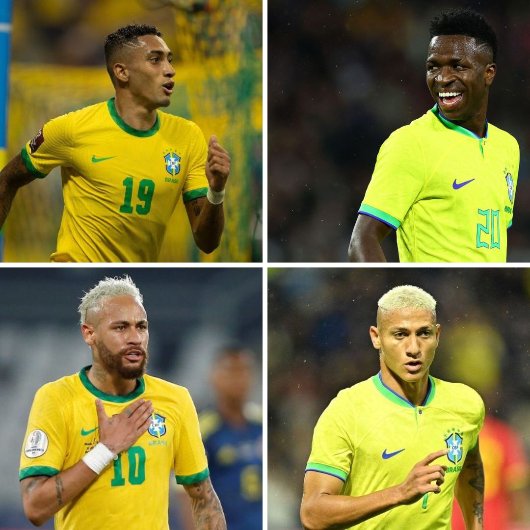 Em seu primeiro jogo, Tite escala 4 atacantes: Neymar, Vini Junior, Raphinha e Richarlison