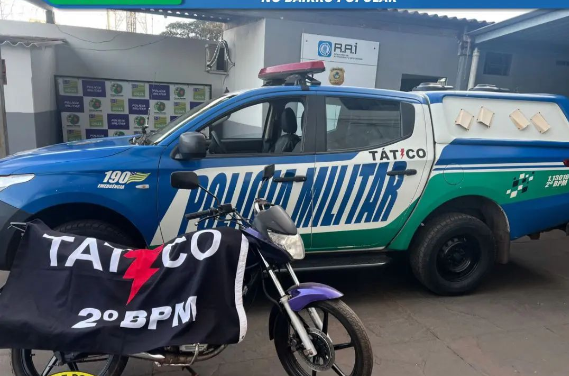 Polícia Militar apreende moto adulterada no Bairro Popular