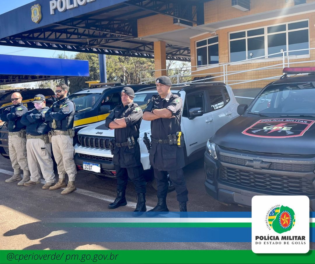 Ação conjunta entre CPE e PRF, resulta na localização de veículo furtado em Rio Verde