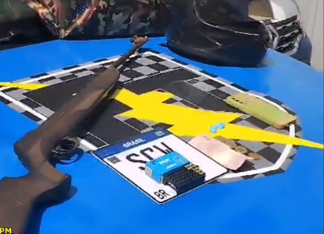 Motorista dirigindo com placa falsa é preso com armas e munição no Gameleira, em Rio Verde