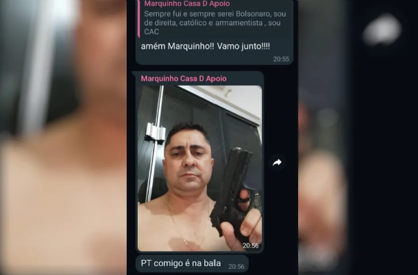 MP investiga vereador de Quirinópolis que postou foto segurando arma com a legenda: PT comigo é na bala