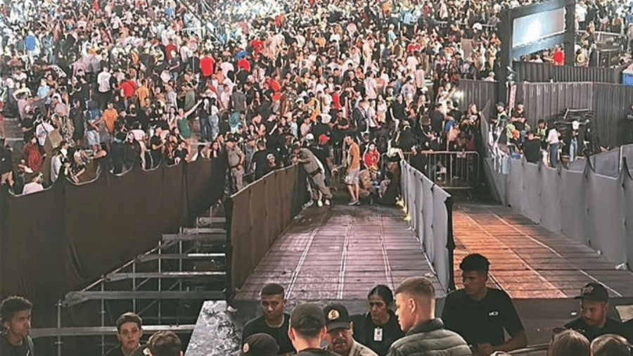 Rampa desaba e deixa cerca de 25 feridos no festival Rap Mix em Goiânia   