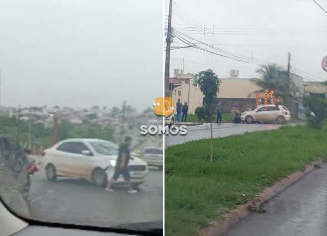 Dois acidentes envolvendo carro e moto foram registrados nesta manhã (26)