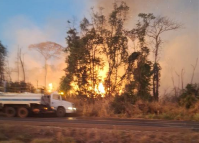 PM prende suspeito de atear fogo em reservas florestais de Rio Verde; Incêndio atingiu 200 hectares 