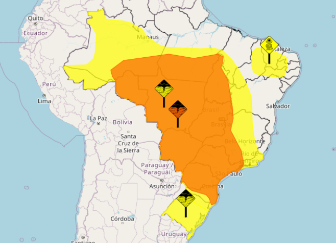 Goiás está em alerta laranja de tempestade neste fim de semana, afirma Inmet 