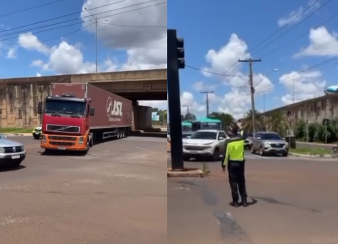 Caminhão que bloqueou túnel ao Residencial Gameleira, teve uma pane mecânica