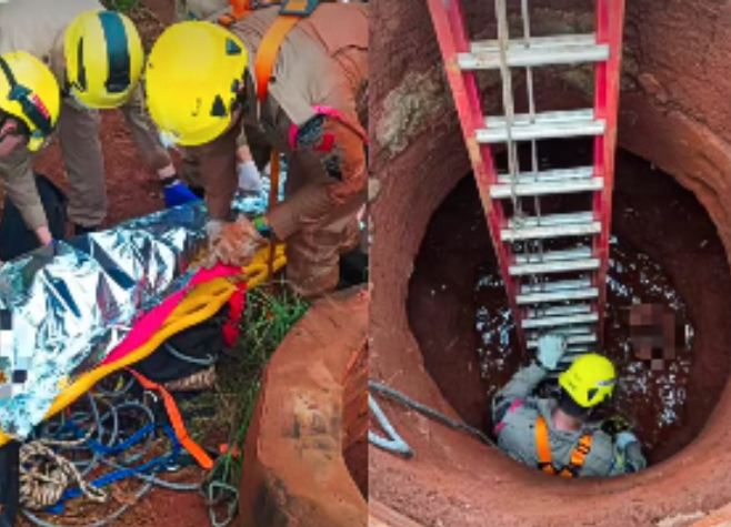 Em Quirinópolis, idoso de 79 anos é resgatado após cair em cisterna e ficar desaparecido por dias