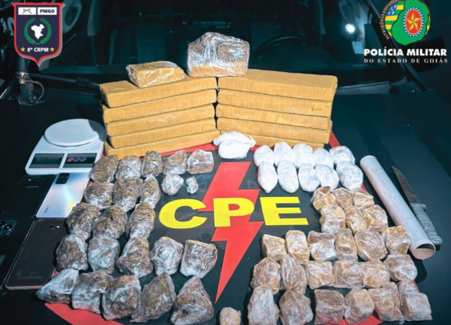 CPE prende traficante e apreende grande quantidade de drogas em Rio Verde