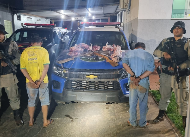 Homens são presos por abater bovino e tirar carne do animal em Rio Verde