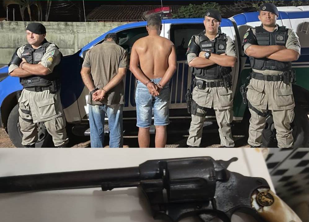 Polícia Militar captura suspeitos de homicídio em Edéia e apreendem arma utilizada no crime