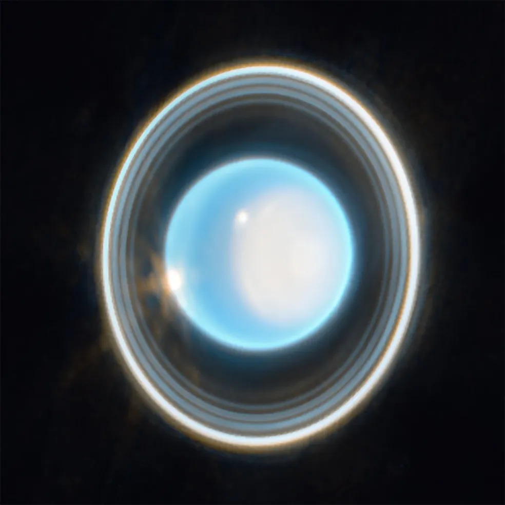 Urano como jamais visto: telescópio James Webb registra detalhes inéditos do planeta 
