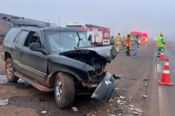 Acidente deixa quatro pessoas feridas, uma delas presa às ferragens na BR-452 na Lagoa Do Bauzinho