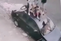 Adolescentes sobem em carro para escapar de ataque de pitbull, em SP